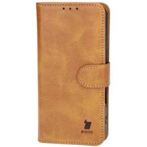 Etui z klapką Bizon Case Pocket do Apple iPhone 16 brązowe