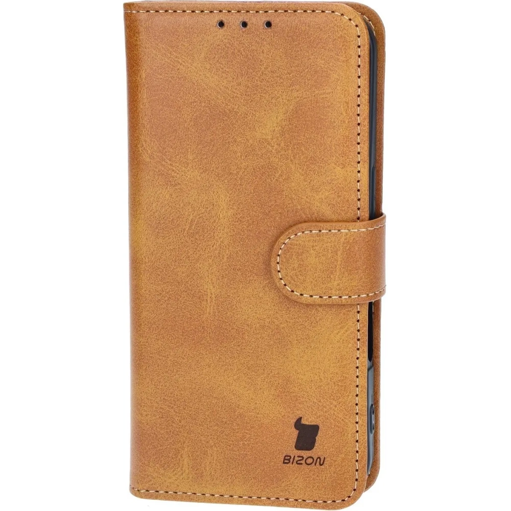 Etui z klapką Bizon Case Pocket do Apple iPhone 16 brązowe