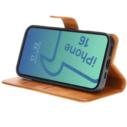 Kup Etui z klapką Bizon Case Pocket do Apple iPhone 16 brązowe - BIZ6271 - {ean13} - Sklep Home Screen