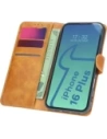 Etui z klapką Bizon Case Pocket do Apple iPhone 16 Plus brązowe