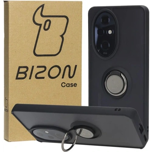 Kup Etui s držákem na prst Bizon Case Hybrid Ring pro Honor 200 Pro kouřové s černým rámečkem - BIZ6274 - {ean13} - Sklep Home Screen