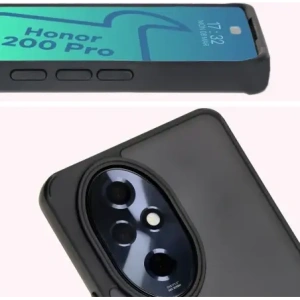 Kup Etui s držákem na prst Bizon Case Hybrid Ring pro Honor 200 Pro kouřové s černým rámečkem - BIZ6274 - {ean13} - Sklep Home Screen