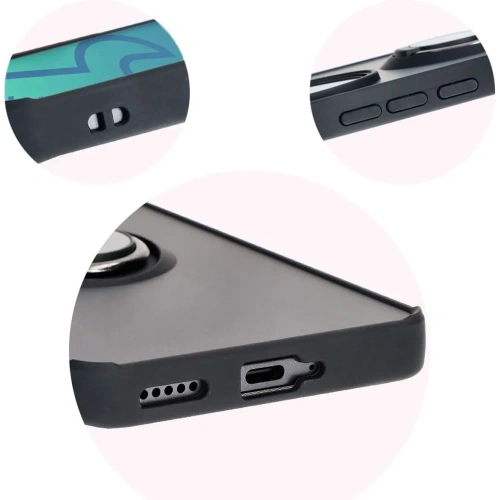 Kup Etui z uchwytem na palec Bizon Case Hybrid Ring do Honor 200 Pro przydymione z czarną ramką - BIZ6274 - {ean13} - Sklep Home Screen