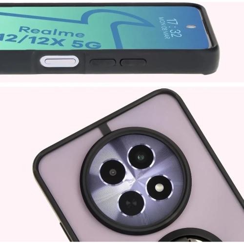 Kup Bizon Case Hybrid Gyűrű Realme 12 / 12x füstös fekete kerettel - BIZ6275 - {ean13} - Sklep Home Screen