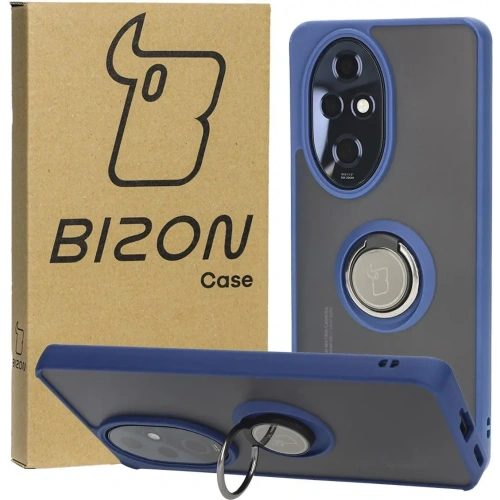 Kup Pouzdro s úchytem na prst Bizon Case Hybrid Ring pro Honor 200 Pro kouřové s modrým rámečkem - BIZ6276 - {ean13} - Sklep Home Screen