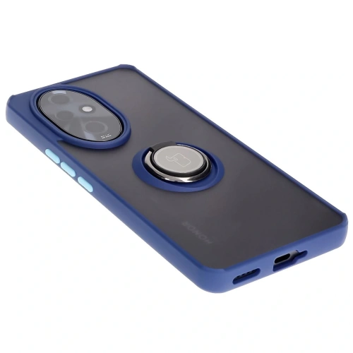 Kup Pouzdro s úchytem na prst Bizon Case Hybrid Ring pro Honor 200 Pro kouřové s modrým rámečkem - BIZ6276 - {ean13} - Sklep Home Screen