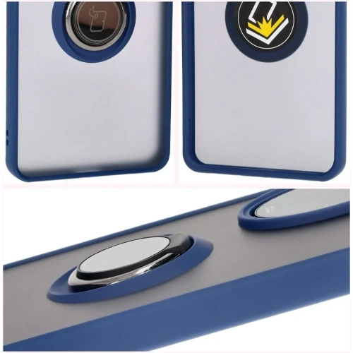 Kup Pouzdro s úchytem na prst Bizon Case Hybrid Ring pro Honor 200 Pro kouřové s modrým rámečkem - BIZ6276 - {ean13} - Sklep Home Screen