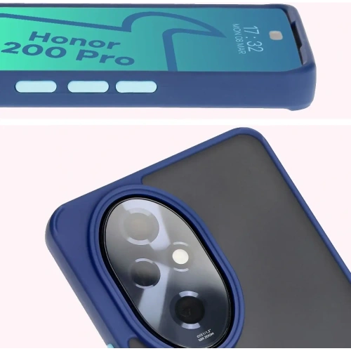 Kup Pouzdro s úchytem na prst Bizon Case Hybrid Ring pro Honor 200 Pro kouřové s modrým rámečkem - BIZ6276 - {ean13} - Sklep Home Screen
