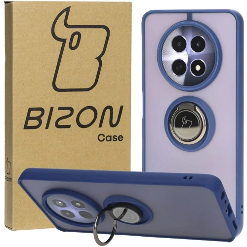 Kup Caz Bizon Hybrid Ring Realme 12 / 12x fumuriu cu un cadru albastru marin - BIZ6277 - {ean13} - Sklep Home Screen