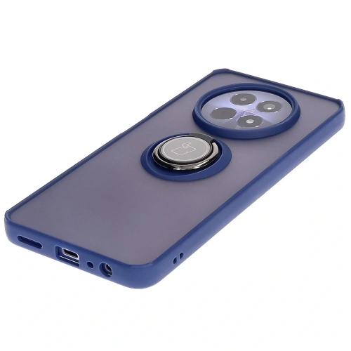 Kup Caz Bizon Hybrid Ring Realme 12 / 12x fumuriu cu un cadru albastru marin - BIZ6277 - {ean13} - Sklep Home Screen