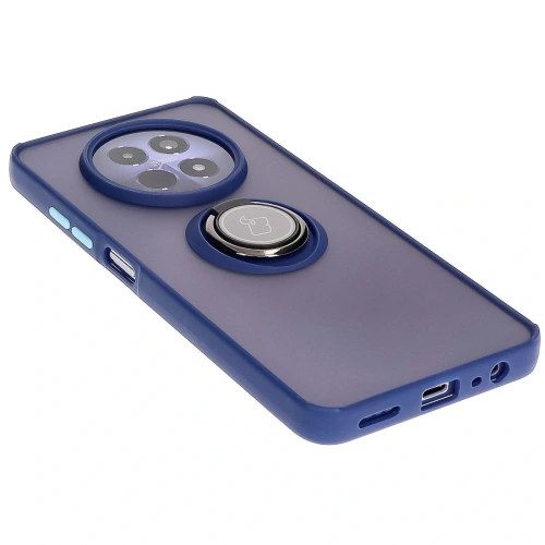 Kup Caz Bizon Hybrid Ring Realme 12 / 12x fumuriu cu un cadru albastru marin - BIZ6277 - {ean13} - Sklep Home Screen