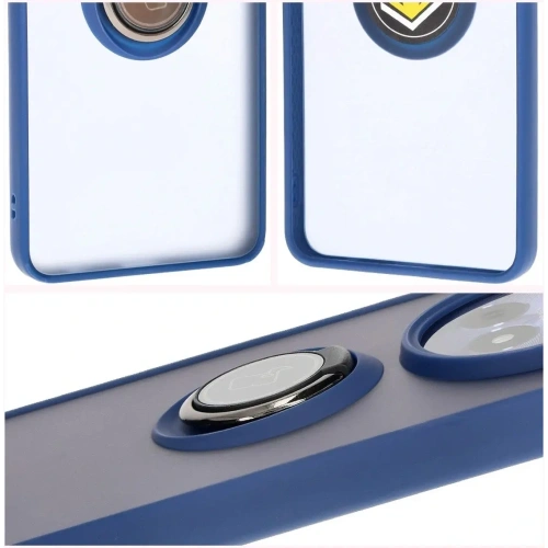 Kup Bizon Case Hybrid Ring Realme 12 / 12x füstös színű, tengerészkék kerettel - BIZ6277 - {ean13} - Sklep Home Screen