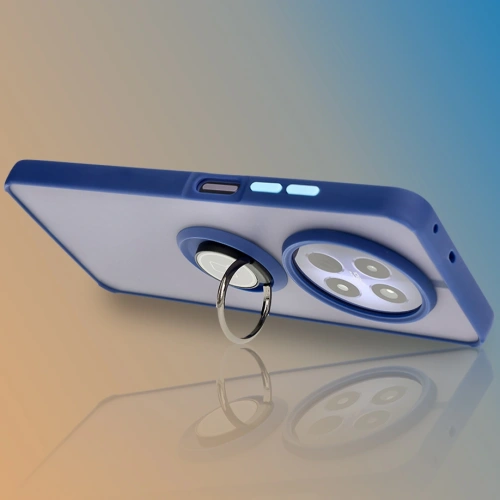Kup Bizon Case Hybrid Ring Realme 12 / 12x füstös színű, tengerészkék kerettel - BIZ6277 - {ean13} - Sklep Home Screen