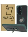 Buy Bizon Case Hybrid Ring Honor 200 Pro smoky with a dark green frame - BIZ6278 - {ean13} - Home Screen Store Europe