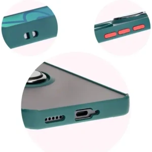 Kup Pouzdro s držákem na prst Bizon Case Hybrid Ring pro Honor 200 Pro kouřové s tmavě zeleným rámem. - BIZ6278 - {ean13} - Sklep Home Screen