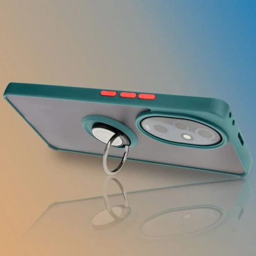 Kup Bizon Case Hybrid Ring Honor 200 Pro rauchig mit einem dunkelgrünen Rahmen - BIZ6278 - {ean13} - Sklep Home Screen