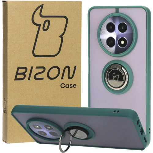 Kup Pouzdro s prstovým držákem Bizon Case Hybrid Ring pro Realme 12 / 12x kouřové s tmavě zeleným rámem. - BIZ6279 - {ean13} - Sklep Home Screen
