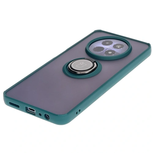 Kup Pouzdro s prstovým držákem Bizon Case Hybrid Ring pro Realme 12 / 12x kouřové s tmavě zeleným rámem. - BIZ6279 - {ean13} - Sklep Home Screen