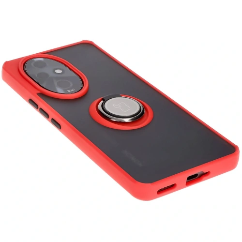 Buy Bizon Case Hybrid Ring Honor 200 Pro smoky with a red frame - BIZ6280 - {ean13} - Home Screen Store Europe