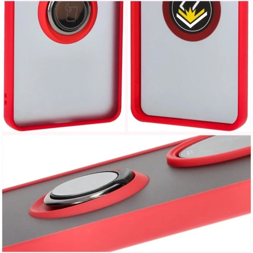 Buy Bizon Case Hybrid Ring Honor 200 Pro smoky with a red frame - BIZ6280 - {ean13} - Home Screen Store Europe