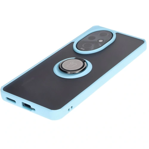 Kup Etui s úchopem na prst Bizon Case Hybrid Ring pro Honor 200 Pro kouřové s světle modrým rámem - BIZ6282 - {ean13} - Sklep Home Screen