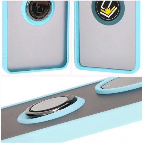 Kup Etui s úchopem na prst Bizon Case Hybrid Ring pro Honor 200 Pro kouřové s světle modrým rámem - BIZ6282 - {ean13} - Sklep Home Screen