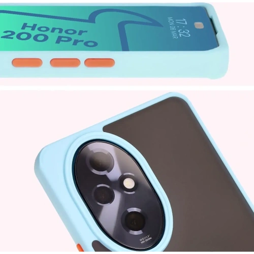 Kup Etui s úchopem na prst Bizon Case Hybrid Ring pro Honor 200 Pro kouřové s světle modrým rámem - BIZ6282 - {ean13} - Sklep Home Screen