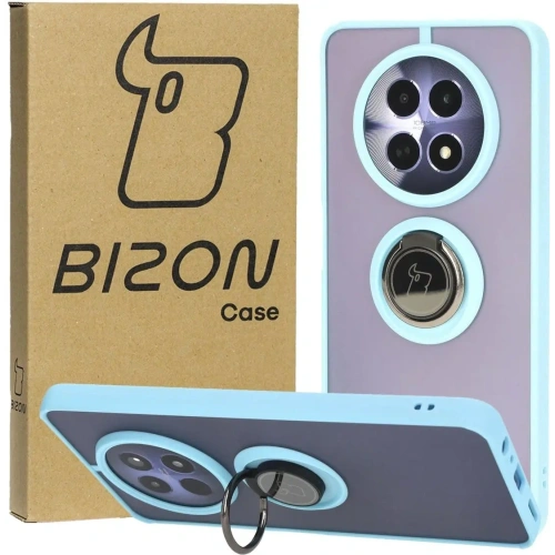 Kup Etui s držákem na prst Bizon Case Hybrid Ring pro Realme 12 / 12x kouřové s jasně modrým rámečkem. - BIZ6283 - {ean13} - Sklep Home Screen