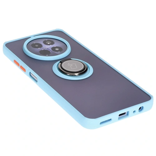 Kup Etui s držákem na prst Bizon Case Hybrid Ring pro Realme 12 / 12x kouřové s jasně modrým rámečkem. - BIZ6283 - {ean13} - Sklep Home Screen