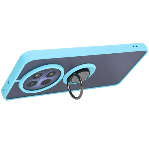 Kup Etui s držákem na prst Bizon Case Hybrid Ring pro Realme 12 / 12x kouřové s jasně modrým rámečkem. - BIZ6283 - {ean13} - Sklep Home Screen