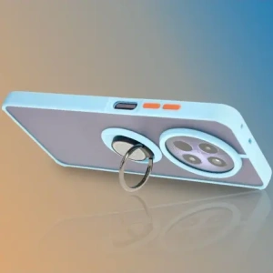 Kup Etui z uchwytem na palec Bizon Case Hybrid Ring do Realme 12 / 12x przydymione z jasnoniebieską ramką - BIZ6283 - {ean13} - Sklep Home Screen