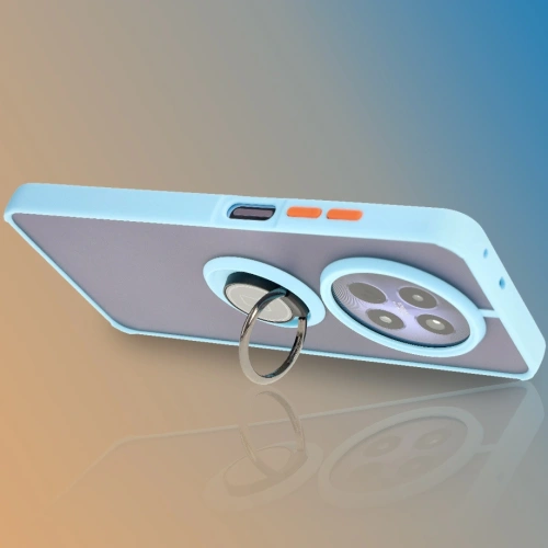 Kup Etui s držákem na prst Bizon Case Hybrid Ring pro Realme 12 / 12x kouřové s jasně modrým rámečkem. - BIZ6283 - {ean13} - Sklep Home Screen