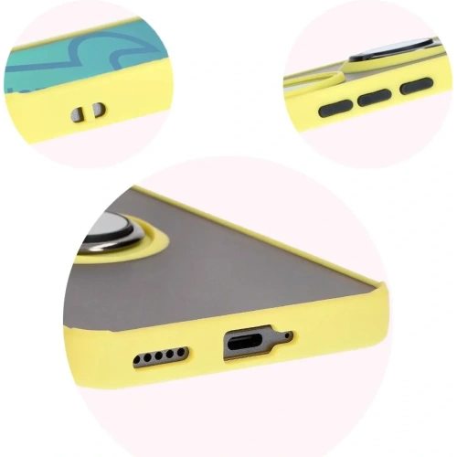 Kup Bizon Case Hybrid Ring Honor 200 Pro fumuriu cu un cadru galben - BIZ6284 - {ean13} - Sklep Home Screen