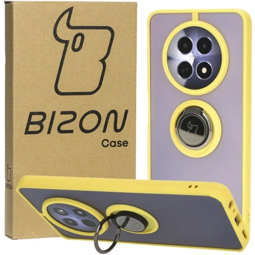 Buy Bizon Case Hybrid Ring Realme 12 / 12x smoky with a yellow frame - BIZ6285 - {ean13} - Home Screen Store Europe