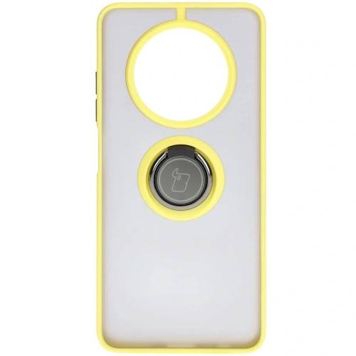 Buy Bizon Case Hybrid Ring Realme 12 / 12x smoky with a yellow frame - BIZ6285 - {ean13} - Home Screen Store Europe