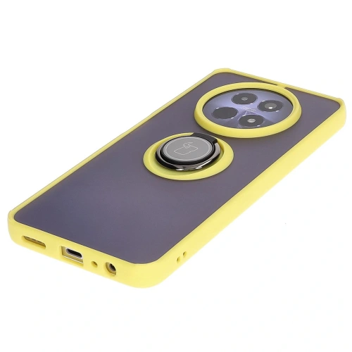 Buy Bizon Case Hybrid Ring Realme 12 / 12x smoky with a yellow frame - BIZ6285 - {ean13} - Home Screen Store Europe