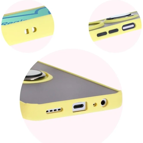 Buy Bizon Case Hybrid Ring Realme 12 / 12x smoky with a yellow frame - BIZ6285 - {ean13} - Home Screen Store Europe