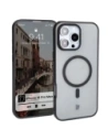 Bizon Case MatteO Apple iPhone 16 Pro Max transparent cu cadru negru