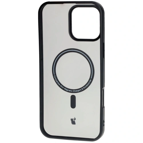 Kup Etui z pierścieniem magnetycznym Bizon Case MatteO do Apple iPhone 16 Pro Max półprzezroczyste z czarną ramką - BIZ6300 - {ean13} - Sklep Home Screen