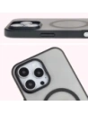 Kup Etui z pierścieniem magnetycznym Bizon Case MatteO do Apple iPhone 16 Pro Max półprzezroczyste z czarną ramką - BIZ6300 - {ean13} - Sklep Home Screen