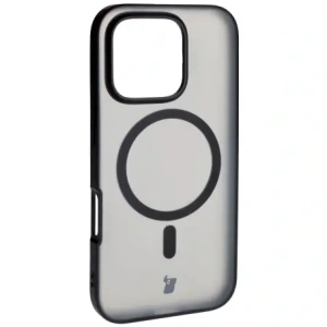Kup Etui z pierścieniem magnetycznym Bizon Case MatteO do Apple iPhone 16 Pro półprzezroczyste z czarną ramką - BIZ6301 - {ean13} - Sklep Home Screen