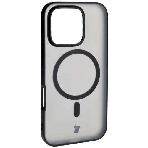 Kup Etui z pierścieniem magnetickým Bizon Case MatteO do Apple iPhone 16 Pro poloprůhledné s černým rámečkem - BIZ6301 - {ean13} - Sklep Home Screen