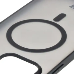 Kup Etui z pierścieniem magnetycznym Bizon Case MatteO do Apple iPhone 16 Pro półprzezroczyste z czarną ramką - BIZ6301 - {ean13} - Sklep Home Screen