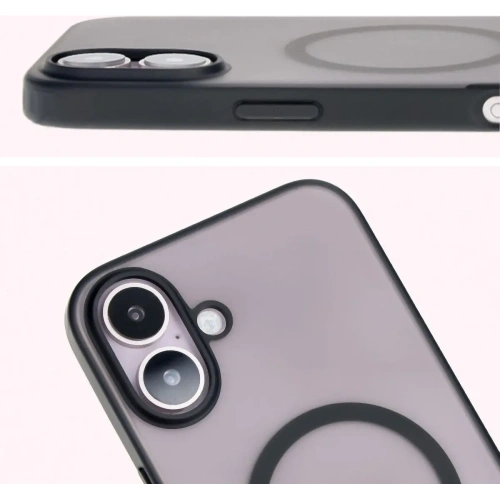 Kup Etui s magnetickým kroužkem Bizon Case MatteO pro Apple iPhone 16 poloprůhledné s černým rámem - BIZ6302 - {ean13} - Sklep Home Screen