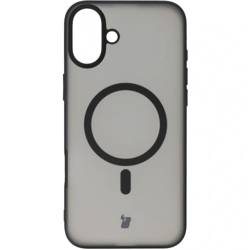 Kup Etui z pierścieniem magnetycznym Bizon Case MatteO do Apple iPhone 16 Plus poloprůhledné s černým rámem - BIZ6303 - {ean13} - Sklep Home Screen