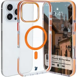 Buy Bizon Case Marco Apple iPhone 16 Pro Max clear with orange frame - BIZ6306 - {ean13} - Home Screen Store Europe