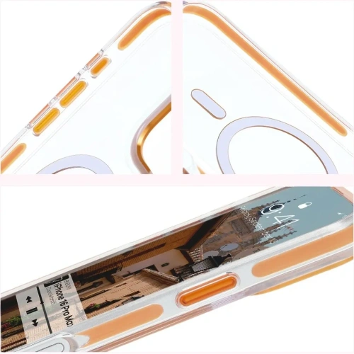 Buy Bizon Case Marco Apple iPhone 16 Pro Max clear with orange frame - BIZ6306 - {ean13} - Home Screen Store Europe
