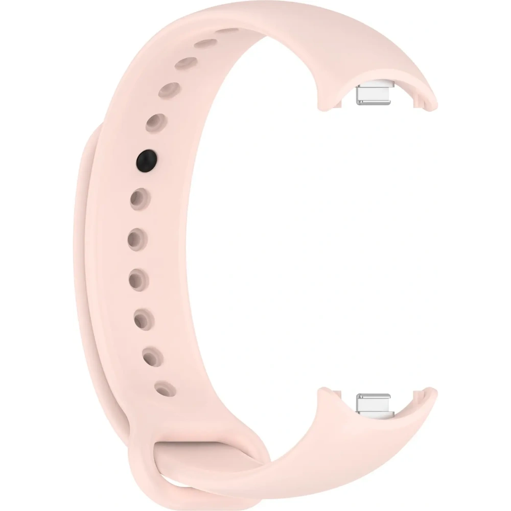 Silikonowy pasek Bizon Strap Watch Silicone do Xiaomi Smart Band 9 / 9 NFC / 8 jasnoróżowy