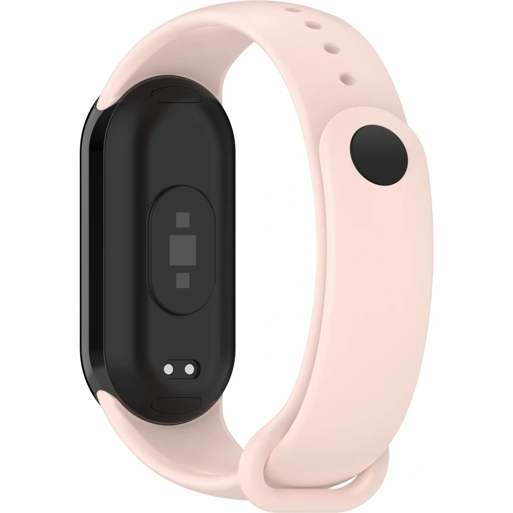 Silikonowy pasek Bizon Strap Watch Silicone do Xiaomi Smart Band 9 / 9 NFC / 8 jasnoróżowy