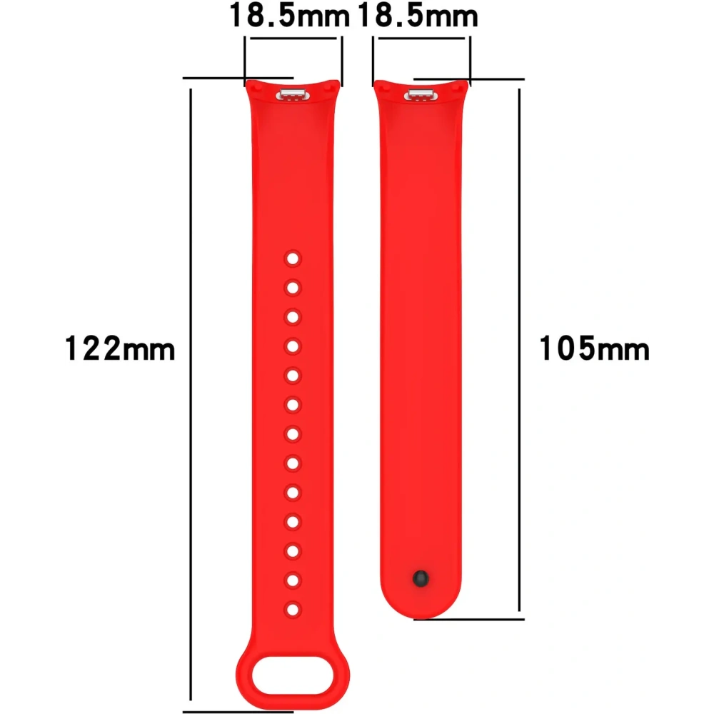 Silikonowy pasek Bizon Strap Watch Silicone do Xiaomi Smart Band 9 / 9 NFC / 8 czerwony